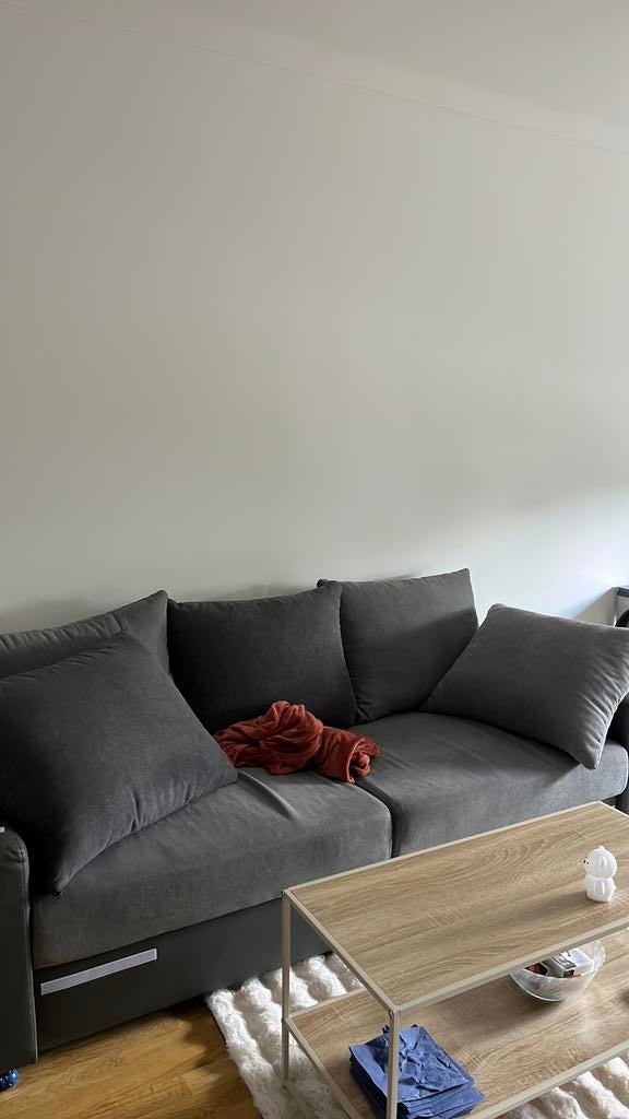 Zetel, Huis en Inrichting, Zetels | Zetels, Gebruikt, Rechte bank, Driepersoons, Ophalen