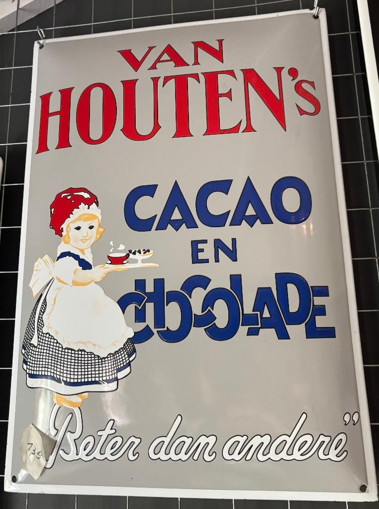 emaille reclamebord van houten's, Ophalen of Verzenden, Nieuw, Reclamebord