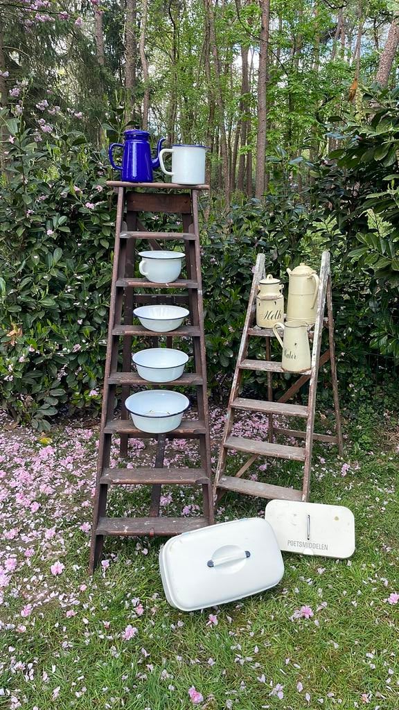 Oude schilders ladders, Doe-het-zelf en Bouw, Ladders en Trappen, Ophalen, Zo goed als nieuw