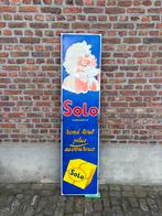 Emaille reclamebord Solo, Ophalen, Zo goed als nieuw, Reclamebord