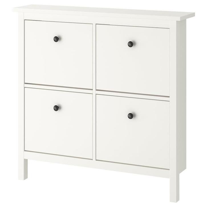 HEMNES
Schoenenrek met 4 vakken, wit, 107x22x101 cm, Huis en Inrichting, Kasten | Schoenenkasten, Zo goed als nieuw, Ophalen