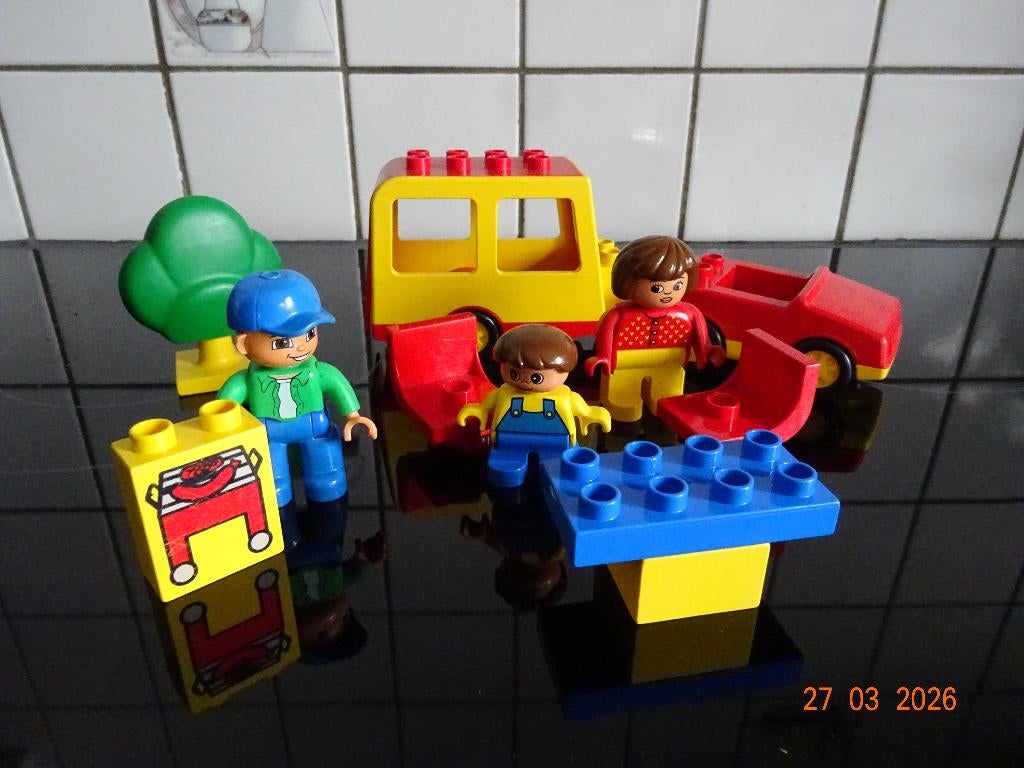 duplo, retro set caravan met gezin*VINTAGE*, Ophalen of Verzenden, Duplo