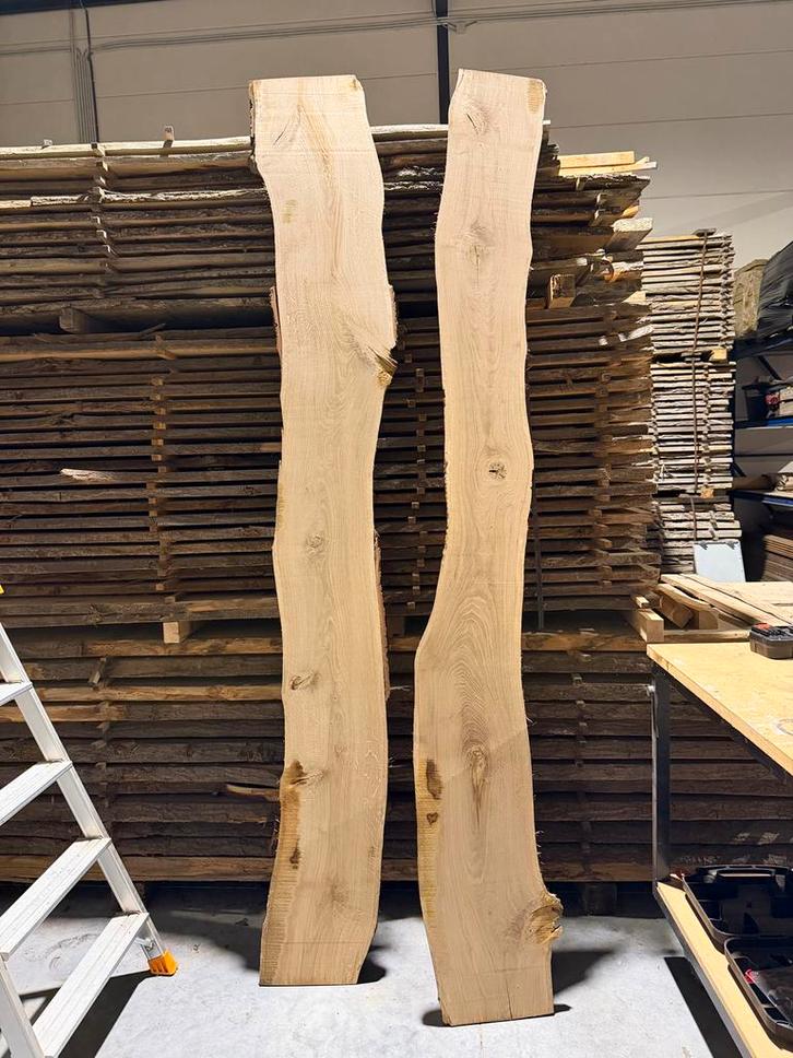 Inlands eiken op schalen 25-28mm dik - lot van 10 stuks, Tuin en Terras, Palen, Balken en Planken, Nieuw, Planken, Ophalen