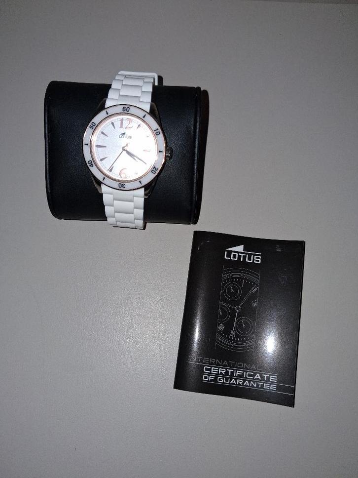 LOTUS horloge met certificaat, Handtassen en Accessoires, Horloges | Dames, Zo goed als nieuw, Polshorloge, Overige merken, Staal
