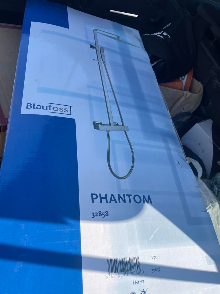 Thermostatische douchekraan Blaufoss Phantom, Ophalen, Nieuw, Inox, Douche