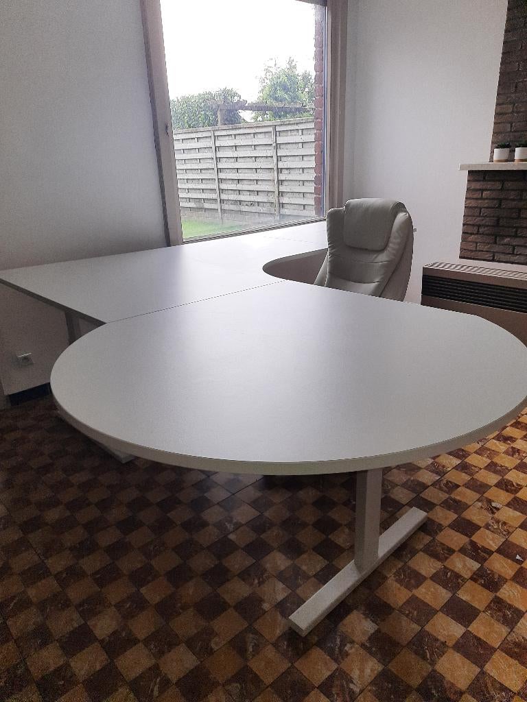 Hoekbureau (links) met vergaderstuk - 240x240cm, Enlèvement, Utilisé, Bureau