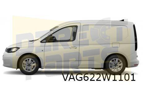 Volkswagen Caddy (1/21-) (2K), Ford Transit Connect (8/24-), Auto-onderdelen, Carrosserie, Deur, Volkswagen, Nieuw, Verzenden