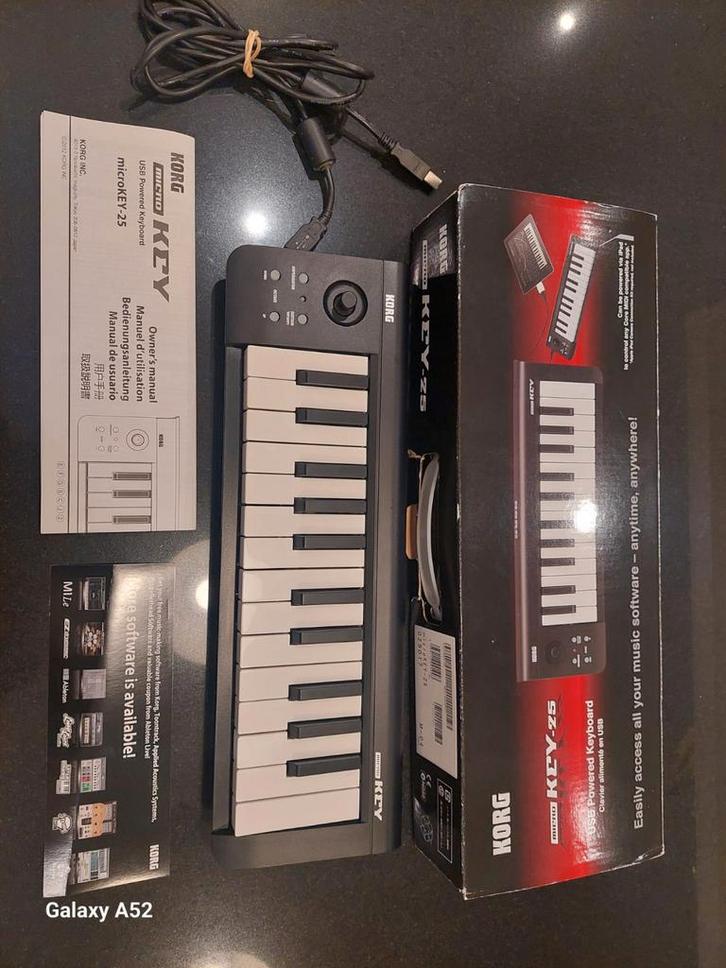 Korg microKEY 25, un clavier MIDI USB ultra-compact et léger, Muziek en Instrumenten, Midi-apparatuur, Zo goed als nieuw, Ophalen