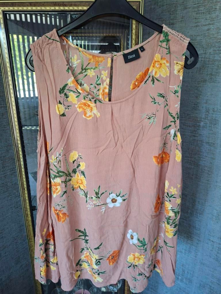 Zizzi Bloemen Top - Maat L (Plus Size) - Zalmroze, Kleding | Dames, Grote Maten, Gedragen, Ophalen