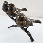 Brons: 1 - 2 of  3  vogels op tak  - IJsvogel - Uil enz, Niet ingevuld, Neuf, Niet ingevuld, Niet ingevuld