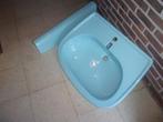 lavabo    blauwe kleur, Ophalen, Gebruikt, Wastafel