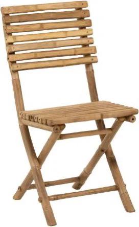 2 terrasstoelen in bamboe - nieuw, Tuin en Terras, Ophalen, Nieuw