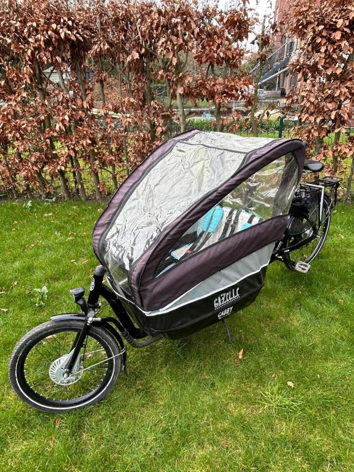 Gazelle Cabby, Fietsen en Brommers, Fietsen | Bakfietsen, Gebruikt, Gazelle, 2 kinderen, Opvouwbaar, Ophalen