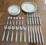 Bestek + borden Polkadots groen, Huis en Inrichting, Keuken | Bestek, Ophalen, Nieuw, Los bestek