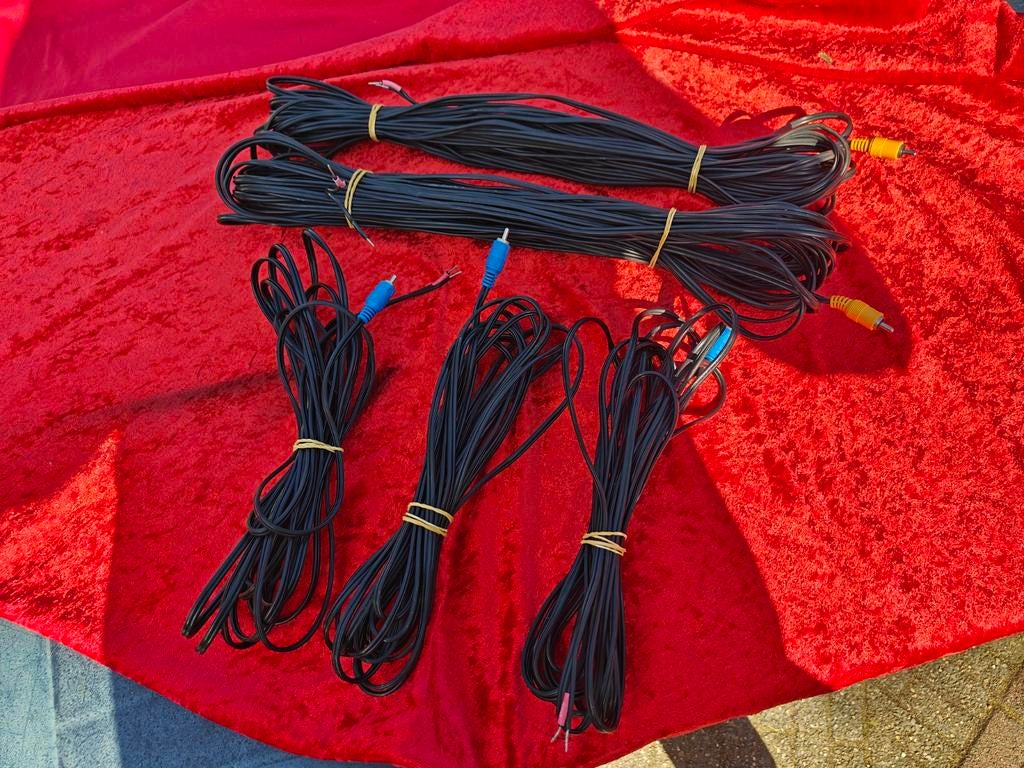 Lot de 5 câbles d'enceinte Bose d'origine, TV, Hi-fi & Vidéo, Ensembles home-cinéma, Enlèvement ou Envoi