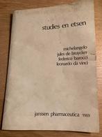Kunstboek getiteld "Studies en Etsen" uit 1969., Antiquités & Art, Art | Eaux-fortes & Gravures, Enlèvement ou Envoi