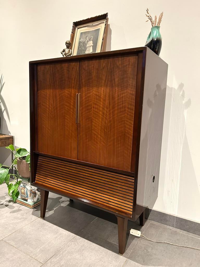 Vintage kast met roldeuren, Huis en Inrichting, Ophalen, Gebruikt