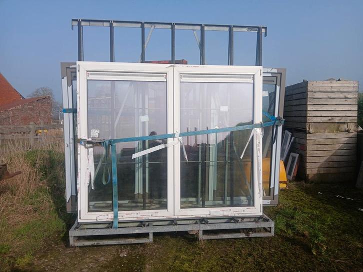 Pvc ramen kwartsgrijs, Bricolage & Construction, Châssis & Portes coulissantes, Enlèvement