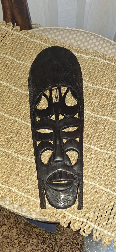 Masque africain du Soudan, Afrique, Bois, Enlèvement ou Envoi, Brun