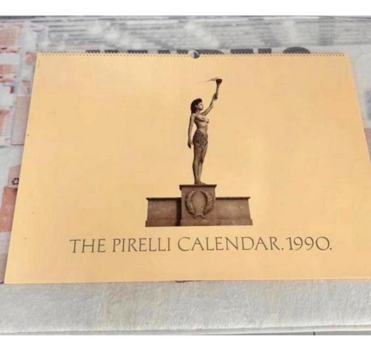 Grand calendrier Pirelli vintage 1990, grande du 20e siècle, Divers, Calendriers, Comme neuf, Calendrier mensuel, Enlèvement ou Envoi