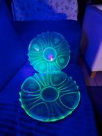 Uranium  glazen schotels per stuk te koop, Verzamelen, Ophalen of Verzenden