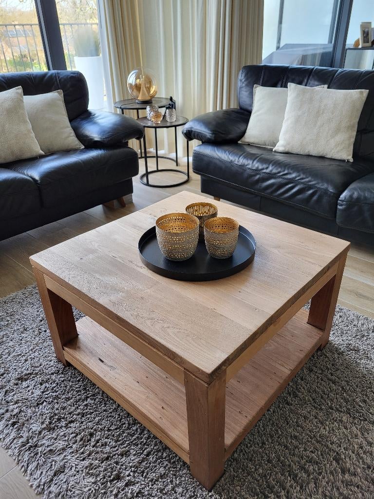 Teakhouten salontafel - verlaagde prijs !, Huis en Inrichting, Tafels | Salontafels, Gebruikt, Minder dan 50 cm, 50 tot 100 cm