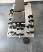 Fitness verstelbare dumbbells met gratis bankje, Sport en Fitness, Fitnessmaterialen, Ophalen