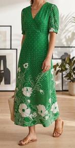 vintage groene lange jurk, Maat 38/40 (M), Verzenden, Zo goed als nieuw, Vintage