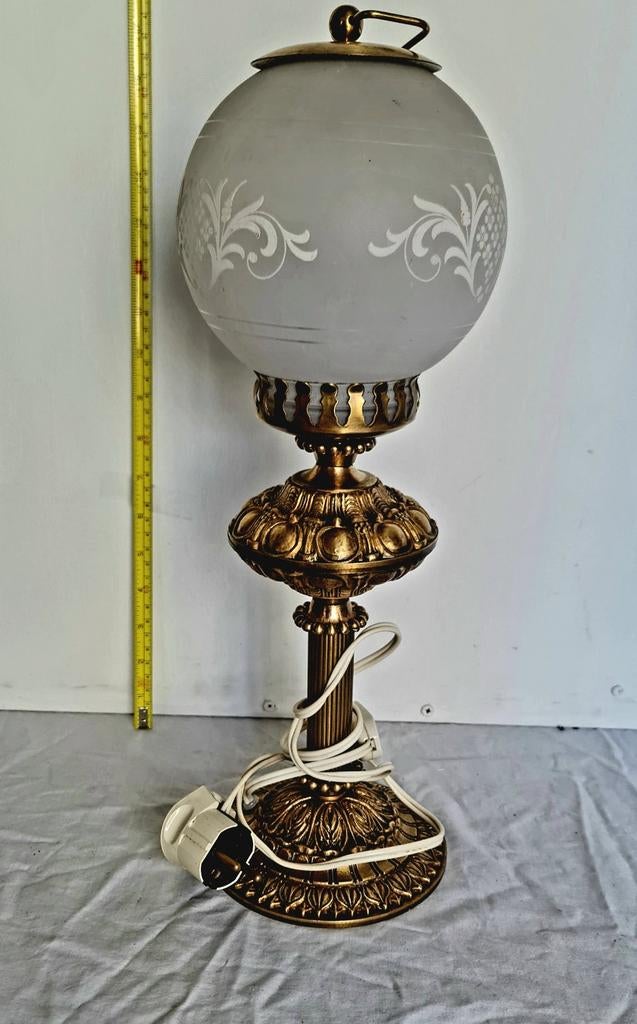 Lampe de table antique et vintage massive unique, Uniek, Enlèvement ou Envoi, Verre, Comme neuf