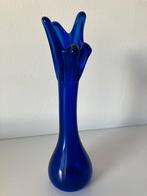 Vase en verre style de Murano bleu – 30 cm, Antiquités & Art, Enlèvement