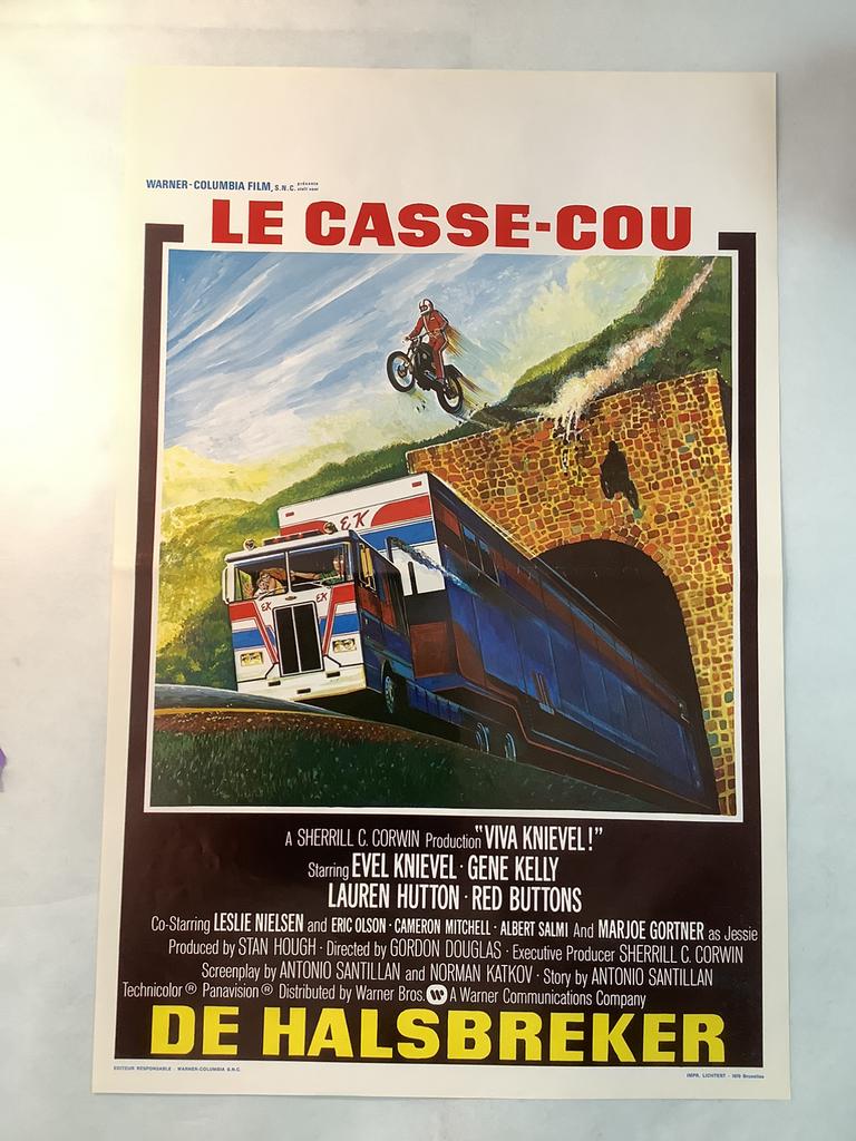 EVIL KNIEVEL    filmposter   36-54 cm, Ophalen of Verzenden