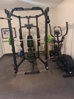 Home gym , smith machine en crosstrainer, Sport en Fitness, Ophalen, Zo goed als nieuw, Krachtstation