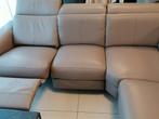 Zeer mooie echt lederen salon met elektrische relax, Huis en Inrichting, Ophalen, Gebruikt, Leer