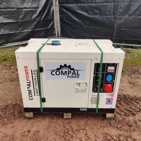 Generator 11kVA NIEUW, Doe-het-zelf en Bouw, Aggregaten, Gebruikt, Dieselolie, 10 tot 30 kVA, Elektrisch startend, Geluidgedempt