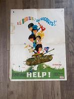 Vintage 'Help' filmposter met The Beatles, Gebruikt, Film, Poster