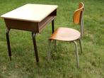 retro 1-persoonsschoolbankje + stoeltje uit 1963, Kinderen en Baby's, Kinderkamer | Tafels en Stoelen, Ophalen