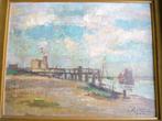 Schilderij Jean Colin - Le chenal à Nieuport, Antiek en Kunst, Ophalen
