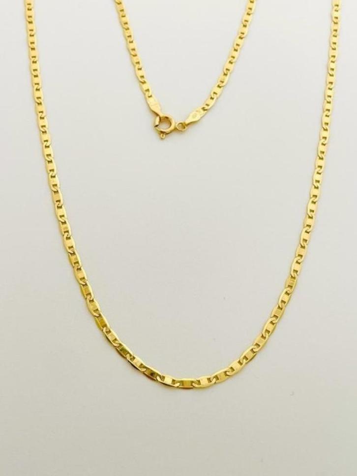 18 Karaat gouden ankerketting, Handtassen en Accessoires, Kettingen, Nieuw, Goud, Goud, Ophalen