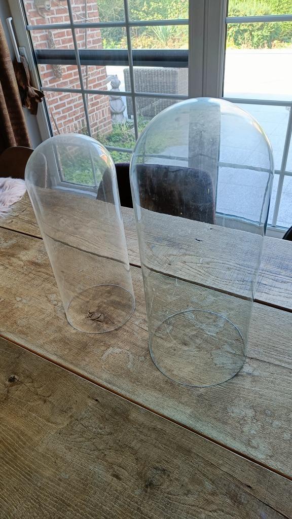 2 ronde glazen stolpen vanaf 15 euro, Huis en Inrichting, Woonaccessoires | Stolpen, Gebruikt, Ophalen