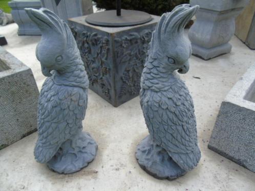 Standbeeld van een blauwe stenen papegaai, Tuin en Terras, Tuinbeelden, Nieuw, Dierenbeeld, Steen, Ophalen