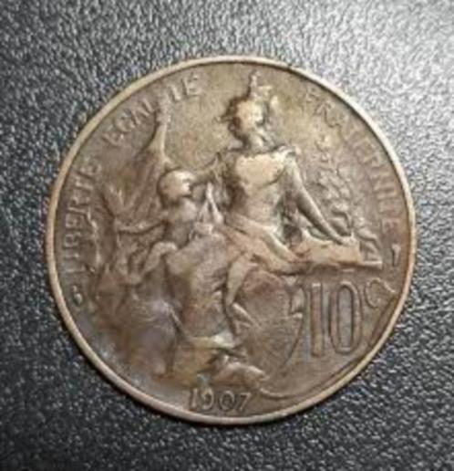 10 cents 1907 Daniel-Dupuis France, Timbres & Monnaies, Monnaies | Europe | Monnaies euro, Monnaie en vrac, 10 centimes, France