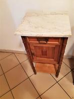 vintage retro , nachtkastje met marmer tablet , 82x40x34 cm, Huis en Inrichting, Slaapkamer | Nachtkastjes, Ophalen, Gebruikt