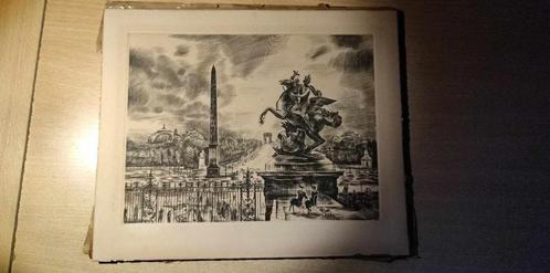Gravure Albert Decaris, Antiek en Kunst, Kunst | Etsen en Gravures, Ophalen of Verzenden
