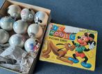Walt Disney -Micky Mouse-kerstbollen + blokken doos, Overige typen, Mickey Mouse, Gebruikt, Ophalen of Verzenden