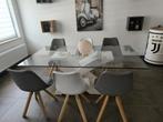 Table et 6 chaises, Maison & Meubles, Comme neuf, Scandinave, Autres matériaux, Enlèvement