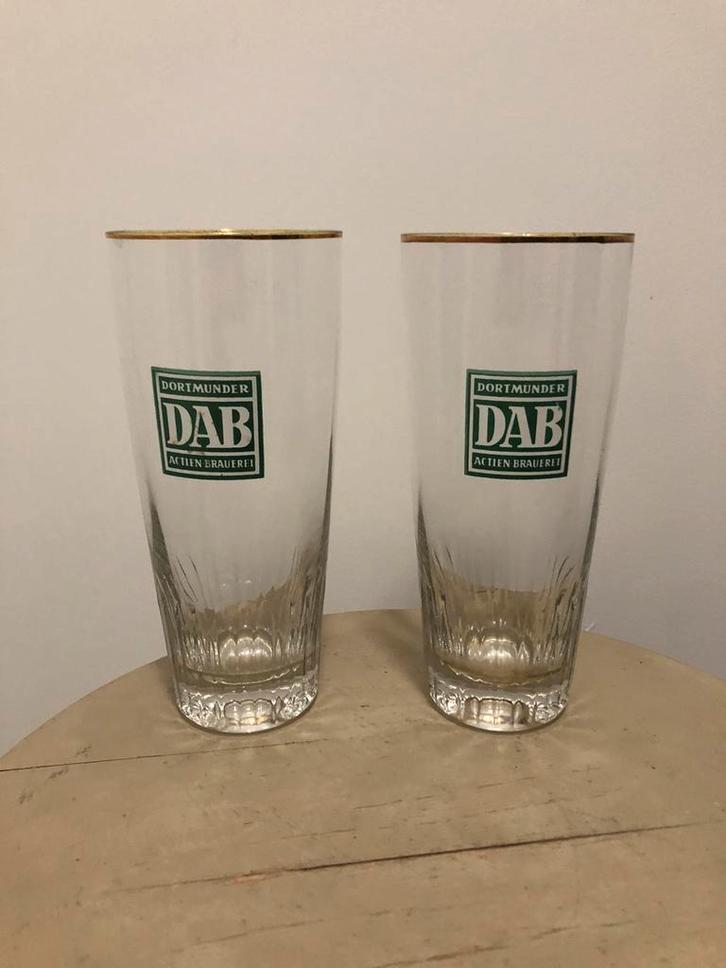 Dortmunder DAB • bier • glas, Verzamelen, Biermerken, Zo goed als nieuw, Glas of Glazen, Ophalen