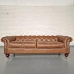 Ingleton 3-Zits Classic Chesterfield Bank – Vintage Bruin, L, Ophalen