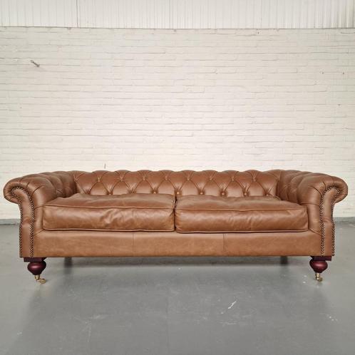 Ingleton 3-Zits Classic Chesterfield Bank – Vintage Bruin, L, Antiek en Kunst, Antiek | Meubels | Stoelen en Sofa's, Ophalen