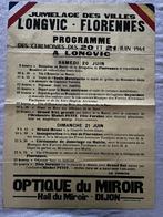 Longvic-Florennes-Affiche jumelage - 1964, Comme neuf, Affiche, Enlèvement ou Envoi