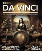 tickets / codes pour l expo Da Vinci à Liège . 7,5 e piece, Twee personen